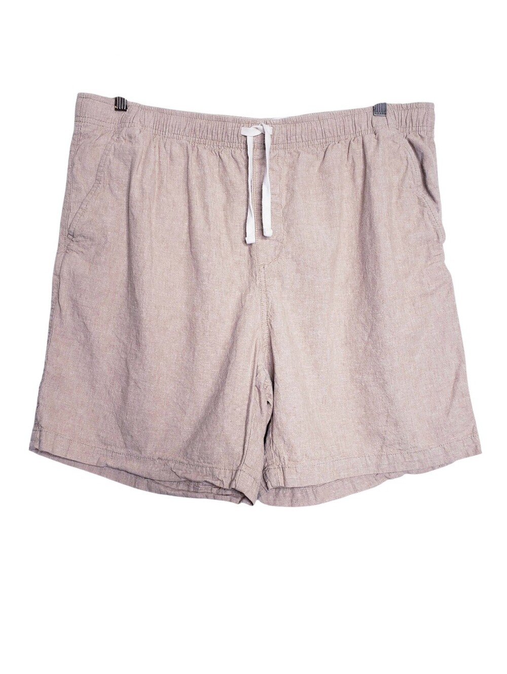 Old Navy Tan Linen Blend Jogger Pull On Elastic Drawstring Shorts Men's Size XL